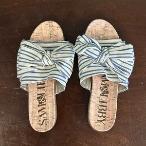 Sam & Libby Women’s Bow Sandals, size 10
